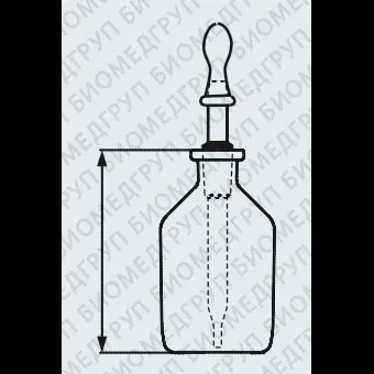 Капельница дозирующая 100 мл, прозрачное стекло, шлиф 14/15, высота 105 мм, DWK Life Sciences Duran, Wheaton, Kimble, 232702404