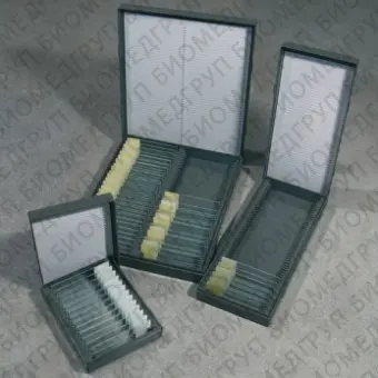 Планшет для хранения и архивирования препаратов на предметных стеклах, на 50 стекол, черный, ПС, 50 шт/уп, Nuova Aptaca, 13072
