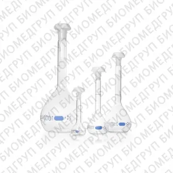 Колба мерная, 500 мл, класс А, d горла 19 мм, БС, шлиф 19/26, с крышкой из РЕ, 2 шт/уп, DWK Life Sciences Duran, Wheaton, Kimble, 246714454