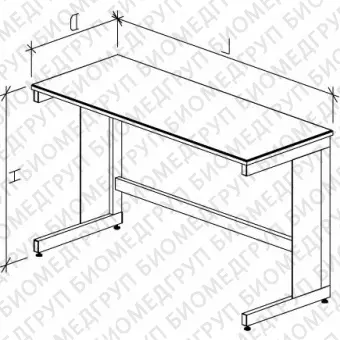 Стол лабораторный высокий, 1800х750х900, столешница керамика KS12