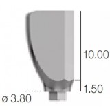 Абатмент фрезеруемый угловой, переустанавливаемый (анат. шейка), Sweden&Martina (3.8 мм х 10 мм A-MFPR-380)